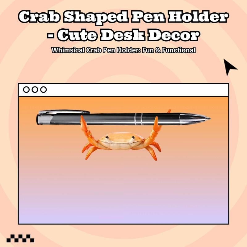 Funny Cute Crab-Shaped Pen Holder