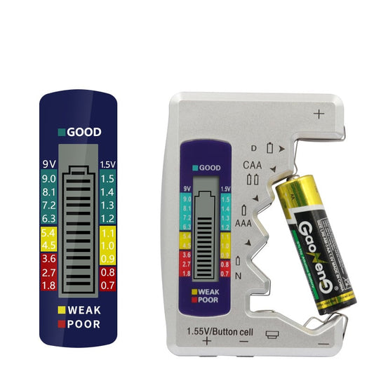 Battery Tester for C AA AAA D N 9V and Button Cells