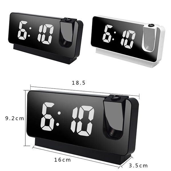 Smart Digital Projection Alarm Clock with 7-Inch LED Display
