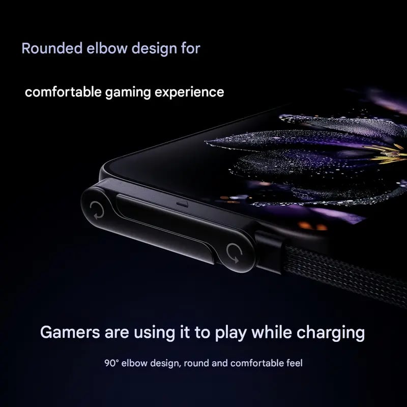 2-in-1 240W Fast Charging Cable with Foldable Phone Stand