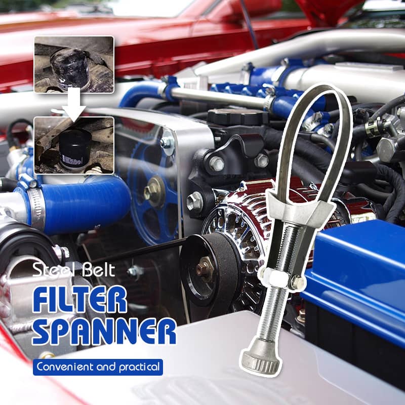 Steel Belt Oil Filter Spanner Wrench for Automobiles and Tractors