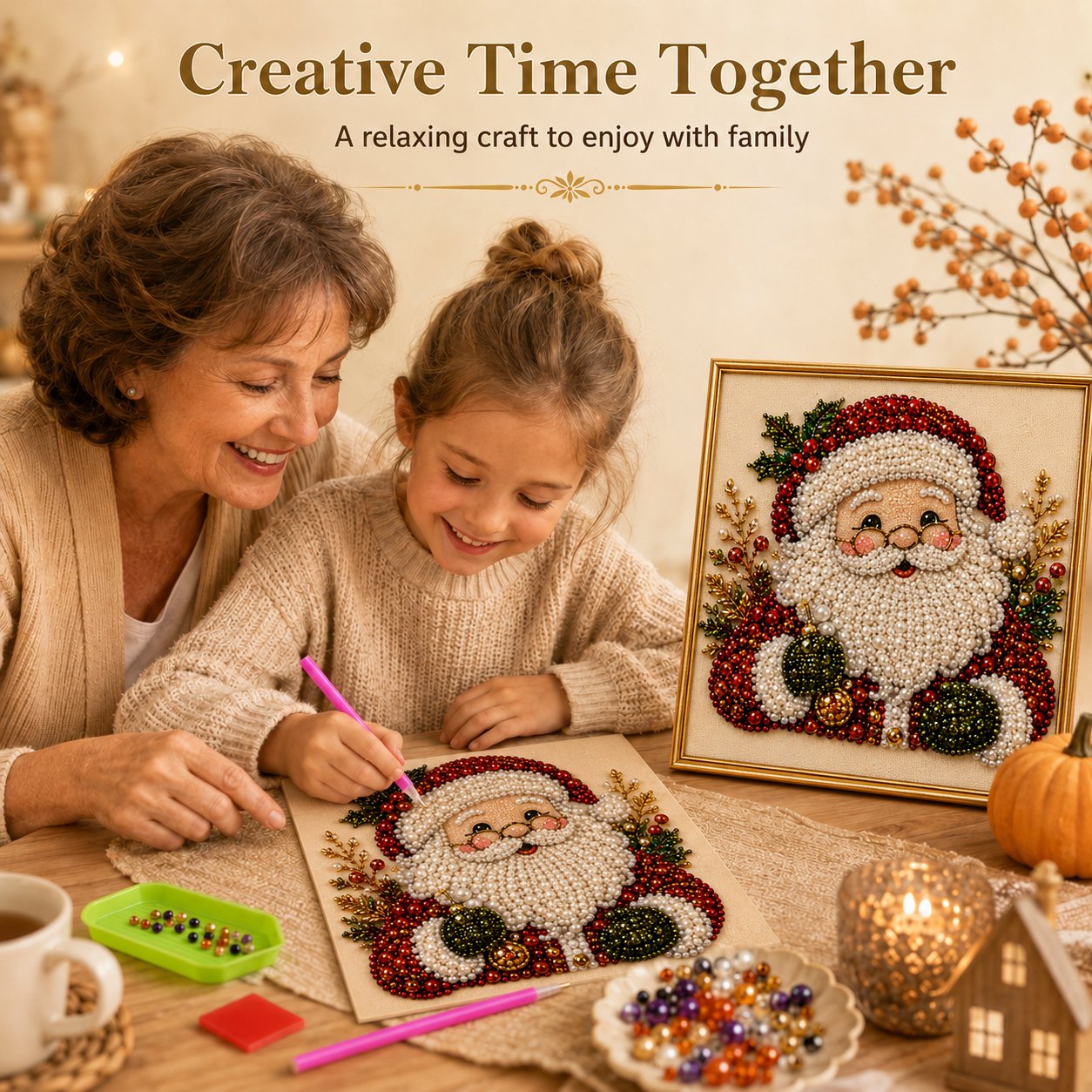 DIY Christmas Pearl Painting Art Kit
