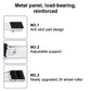 Heavy-Duty Adjustable Furniture Roller Bracket 45-70 cm
