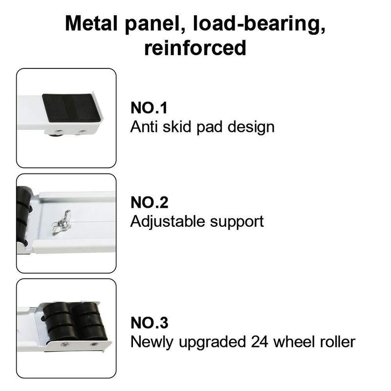 Heavy-Duty Adjustable Furniture Roller Bracket 45-70 cm