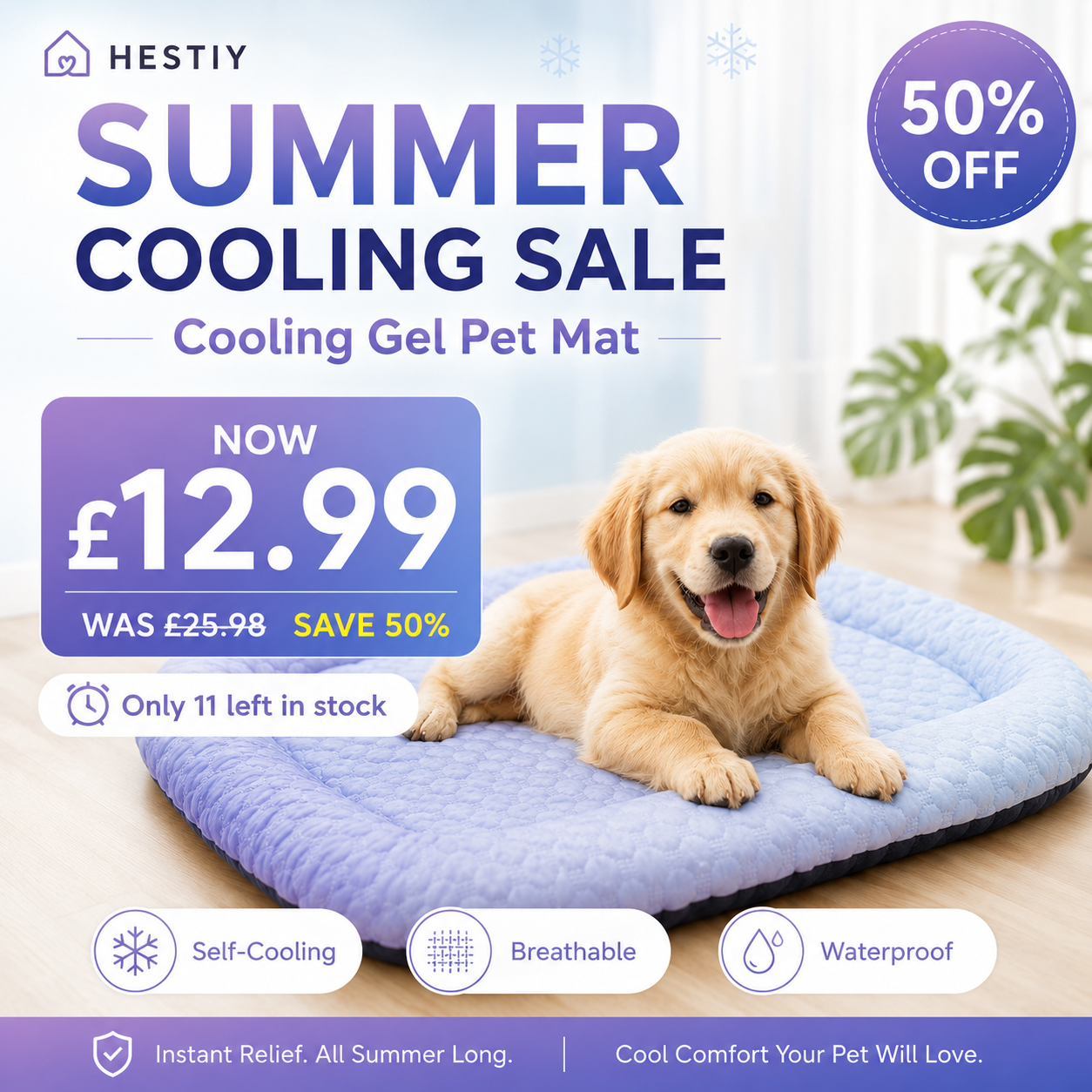 Cooling Gel Mat for Pets Summer Heat Relief Pad Breathable Non-Toxic Cool Sleeping Mat for Dogs Cats
