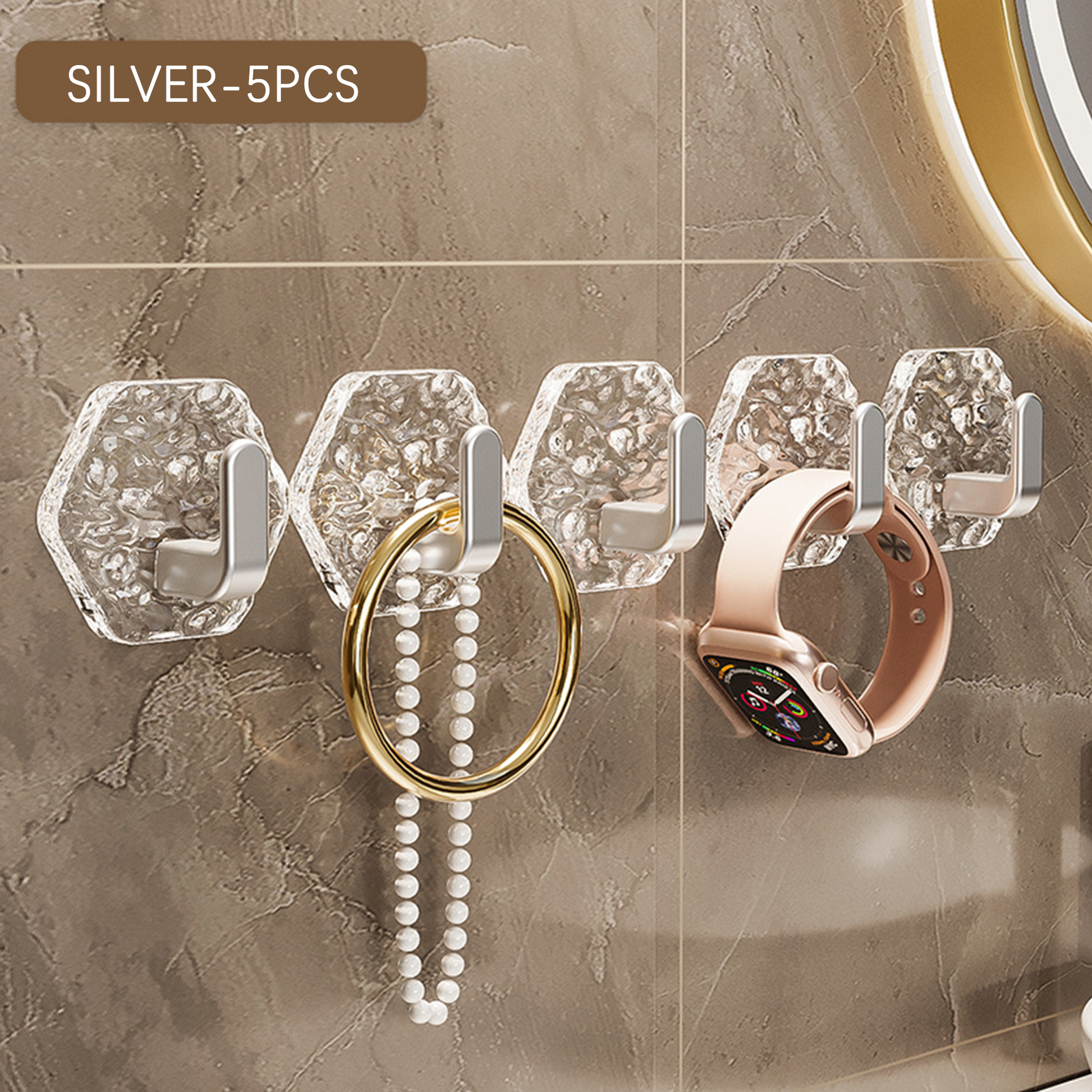Hexagon Ripple Self-Adhesive Hooks Heavy Duty Waterproof Rustproof