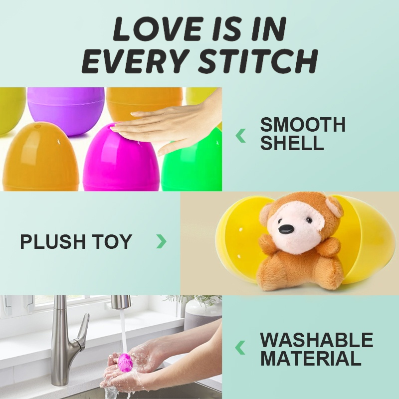 Prefilled Easter Eggs with Stuffed Animal Toys