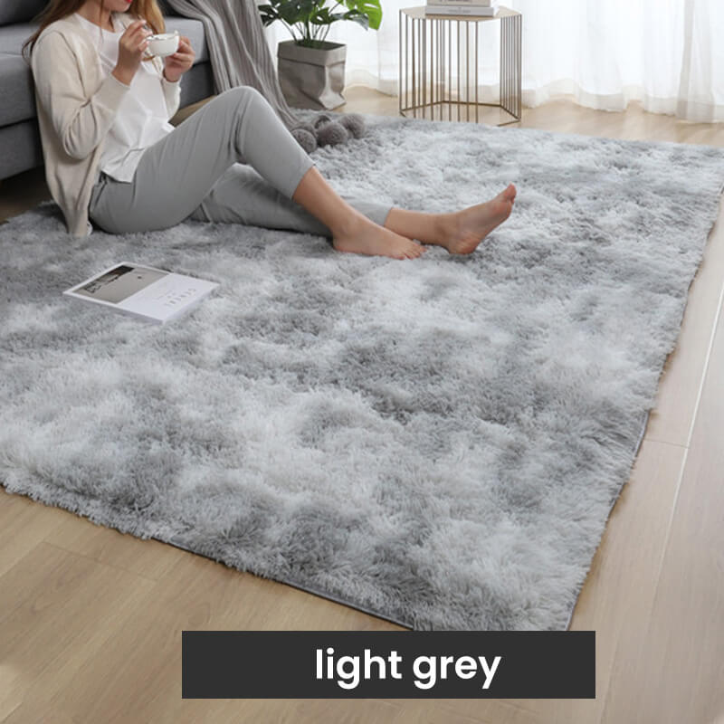 Gradient Color Plush Non-Slip Floor Mat