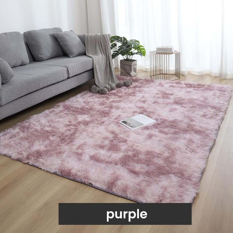 Gradient Color Plush Non-Slip Floor Mat