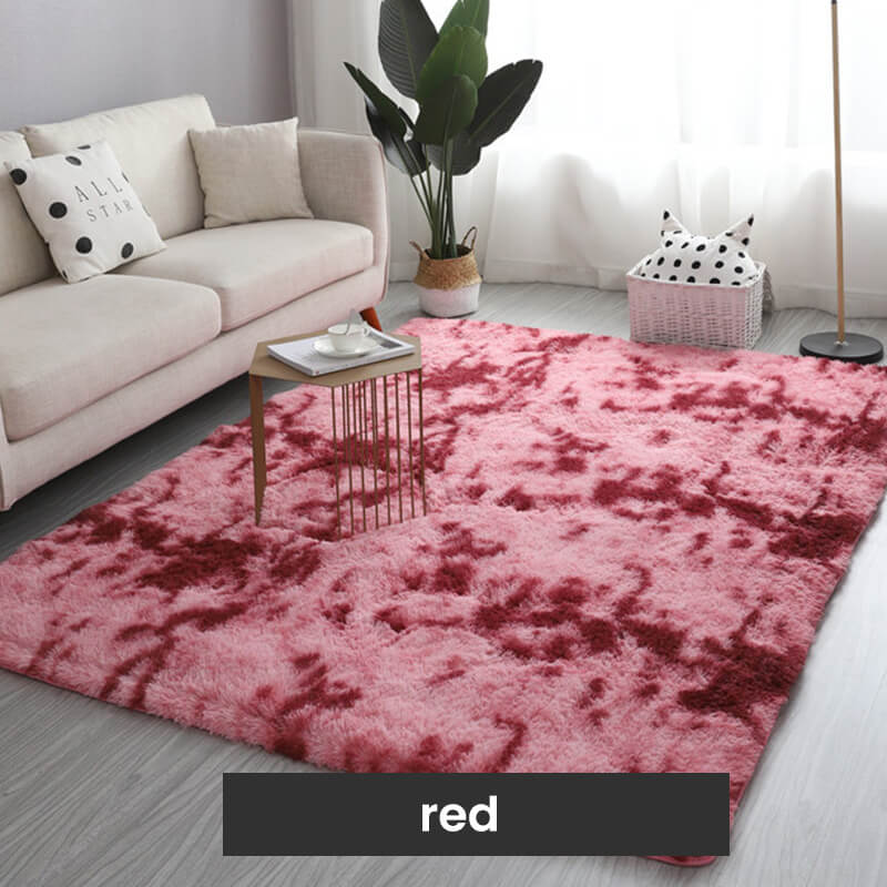 Gradient Color Plush Non-Slip Floor Mat