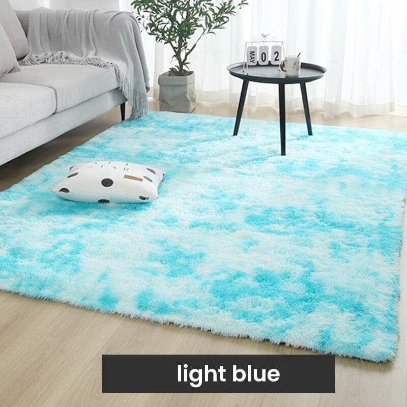 Gradient Color Plush Non-Slip Floor Mat
