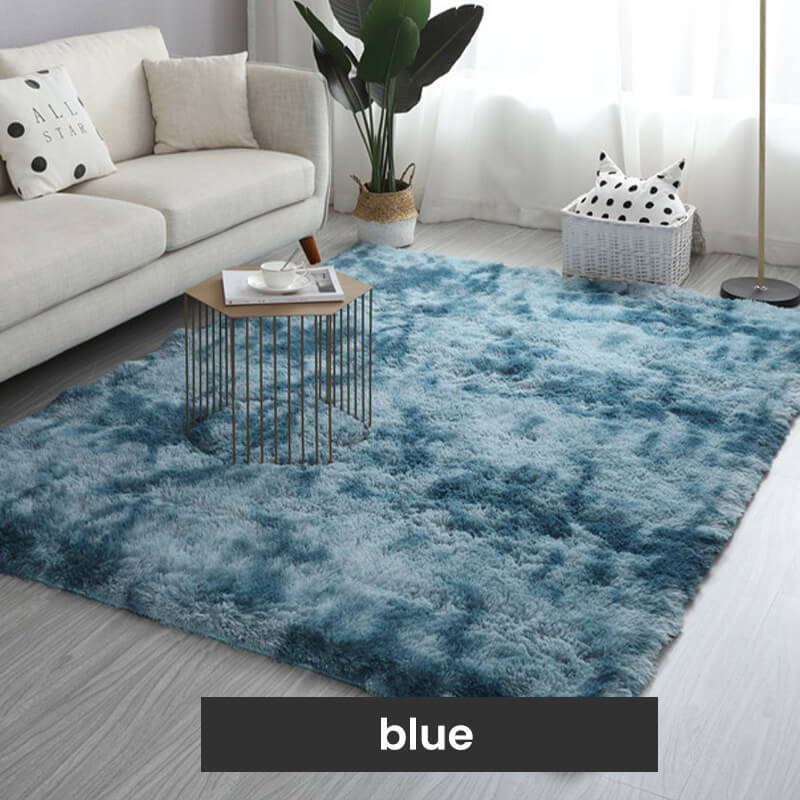 Gradient Color Plush Non-Slip Floor Mat
