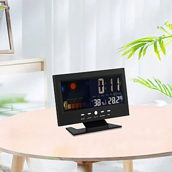 Digital LED Weather Station with Temperature & Humidity Monitor