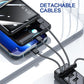 20000mAh Mini Power Bank with Built-in Cables and LED Light