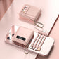 20000mAh Mini Power Bank with Built-in Cables and LED Light