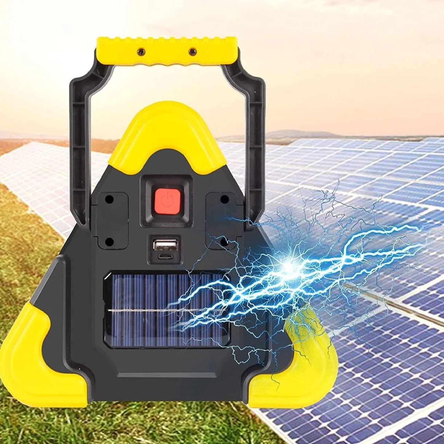 2-in-1 Solar Emergency Triangle Warning Light