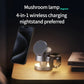 Mushroom Lamp Wireless Charging Station with Dual-Mode Night Light