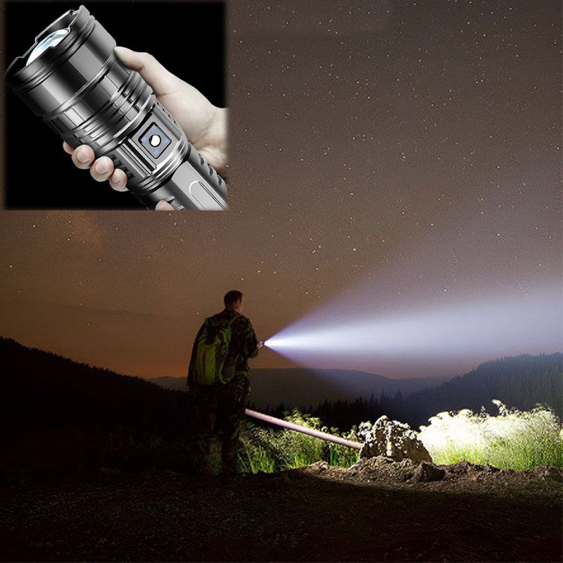 Multifunctional White Laser Telescopic Zoom Flashlight