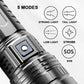Multifunctional White Laser Telescopic Zoom Flashlight