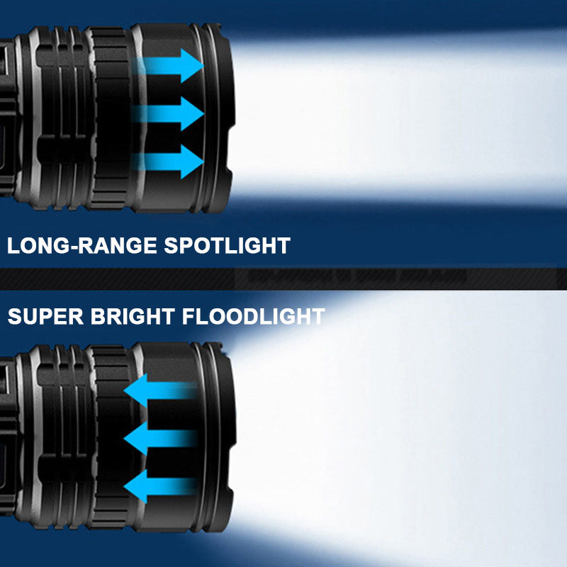 Multifunctional White Laser Telescopic Zoom Flashlight