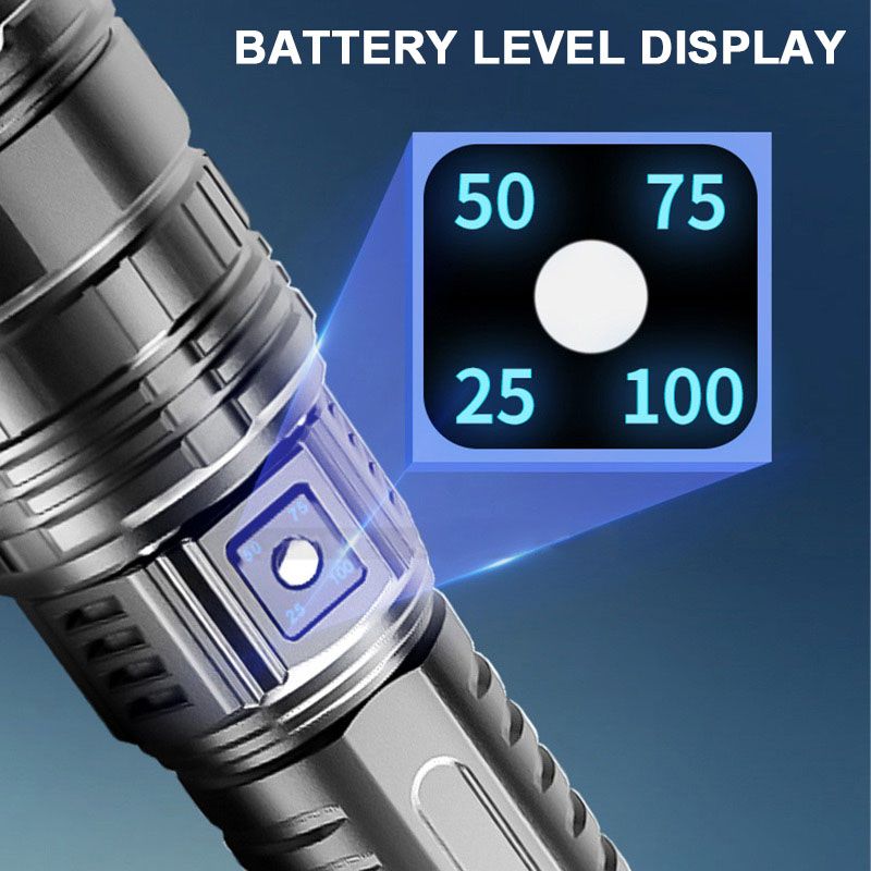 Multifunctional White Laser Telescopic Zoom Flashlight
