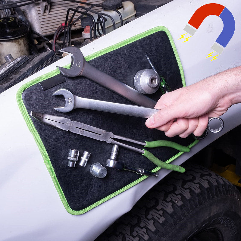 Black-Green Magnetic Tool Holder Mat