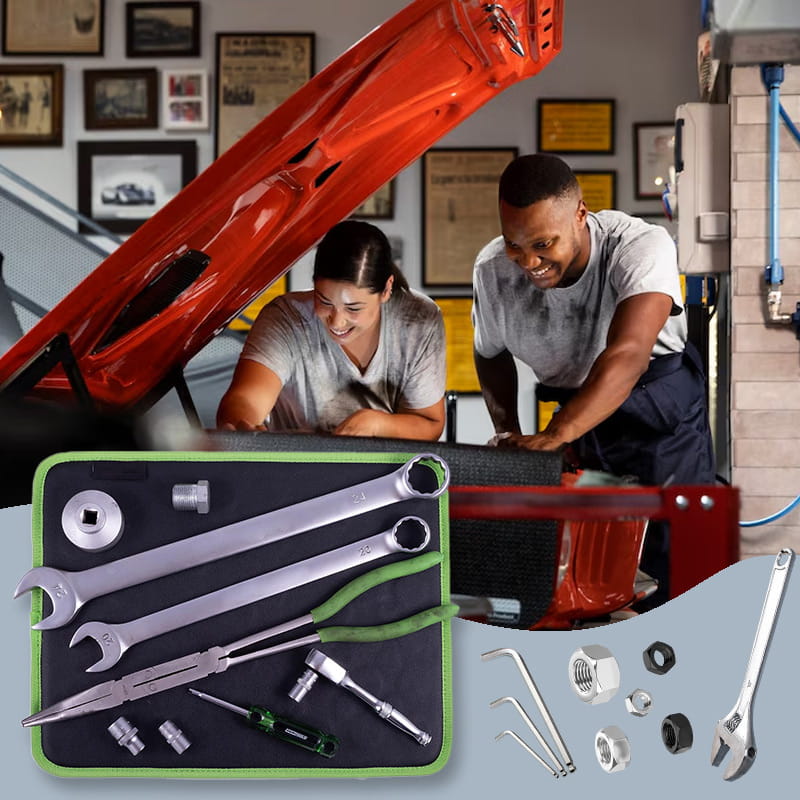 Black-Green Magnetic Tool Holder Mat