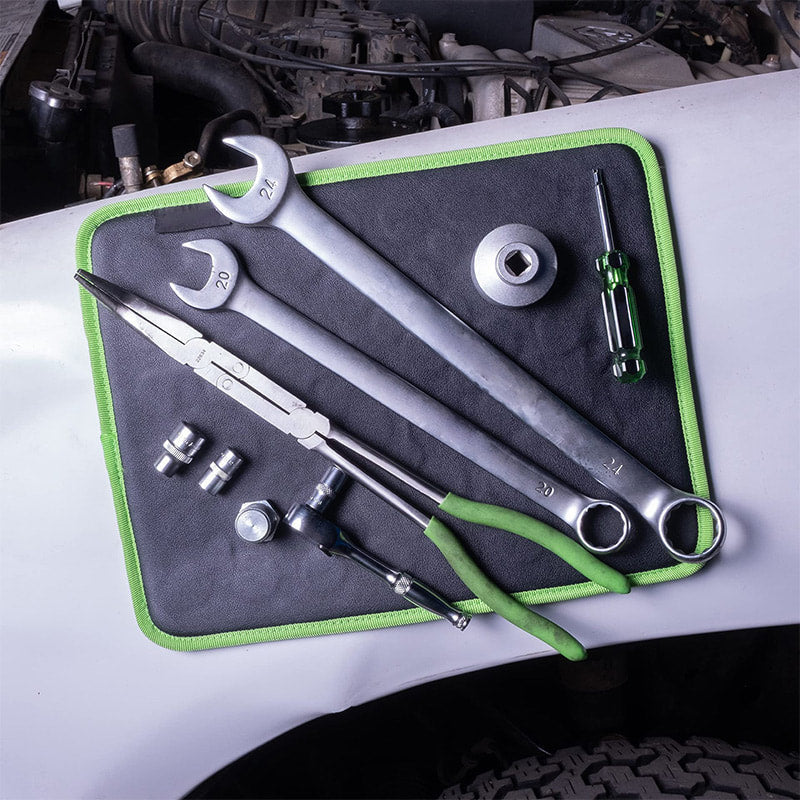 Black-Green Magnetic Tool Holder Mat