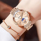 Fashionable Diamond Moon Star Women's Watch