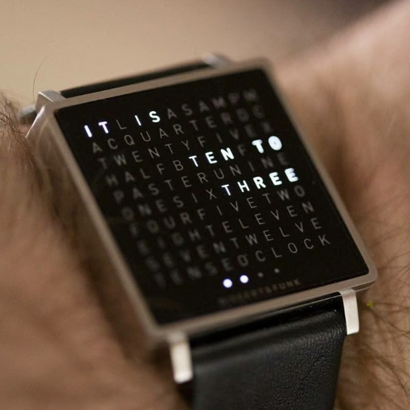 W35 Fine Steel Unisex Word-Display Digital Watch