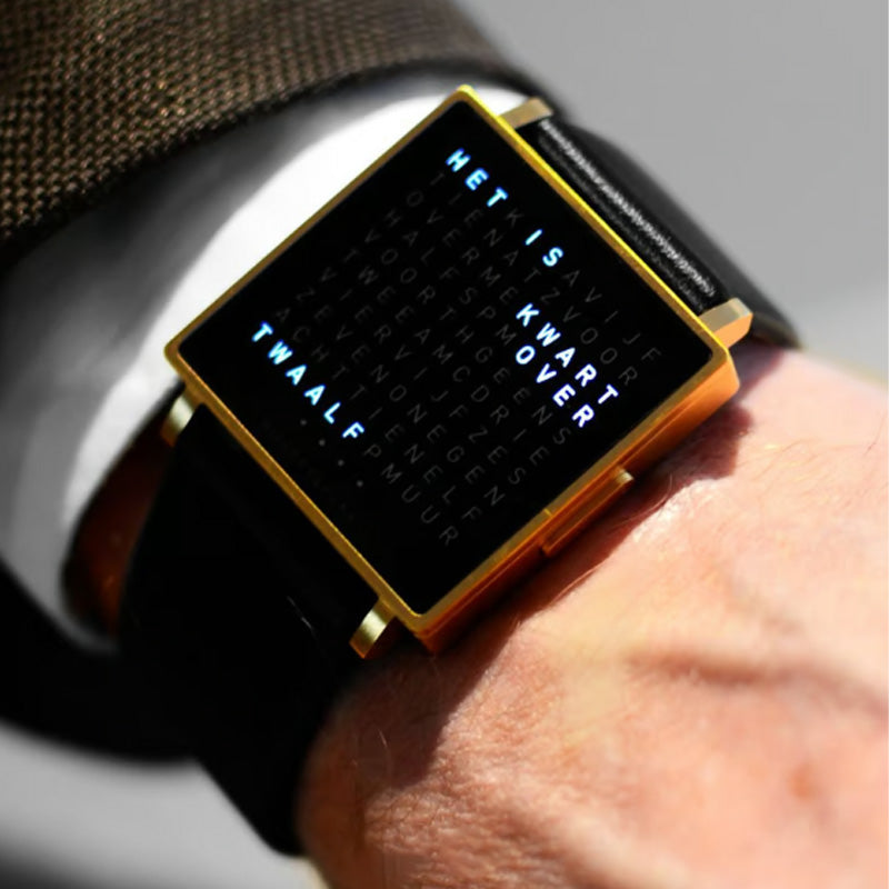 W35 Fine Steel Unisex Word-Display Digital Watch
