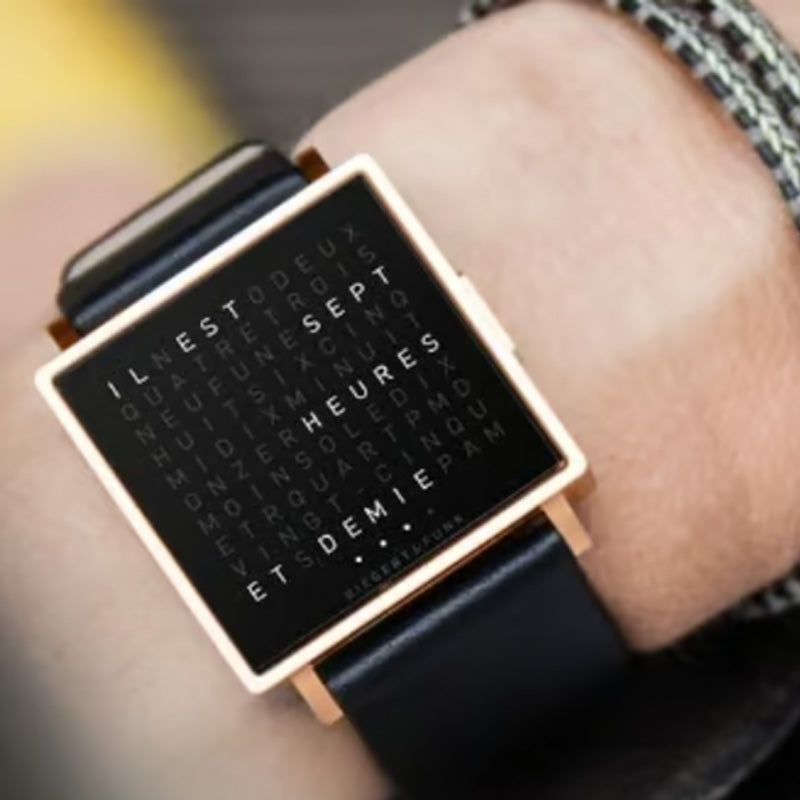 W35 Fine Steel Unisex Word-Display Digital Watch