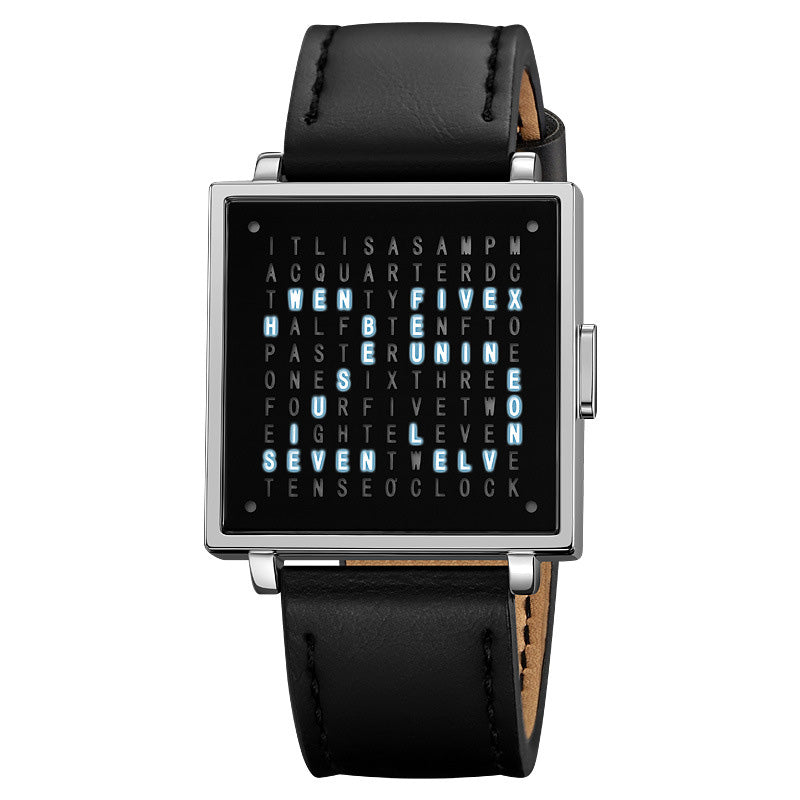 W35 Fine Steel Unisex Word-Display Digital Watch