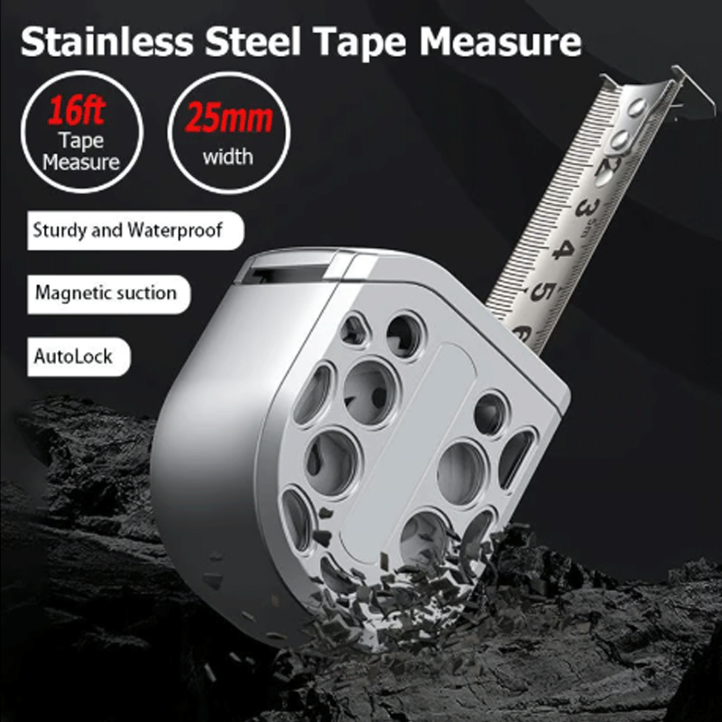 Hollow Retractable Stainless Steel Measuring Tape 5m