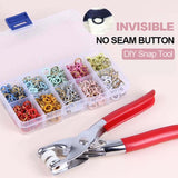 Copper Snap Button DIY Kit 9.5mm with Pliers and Storage Box