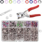 Copper Snap Button DIY Kit 9.5mm with Pliers and Storage Box