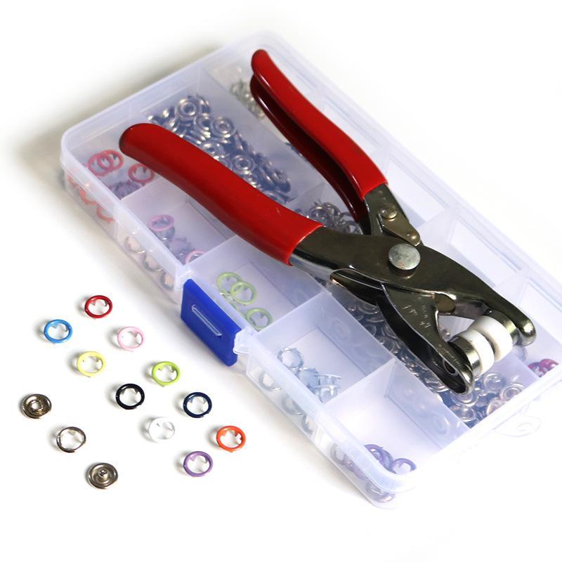 Copper Snap Button DIY Kit 9.5mm with Pliers and Storage Box