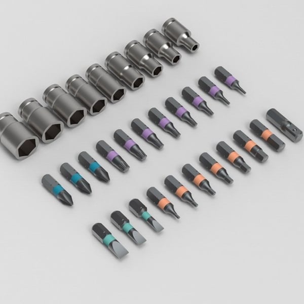 24-in-1 Magnetic Ratcheting Screwdriver Set with T-Bar Handle