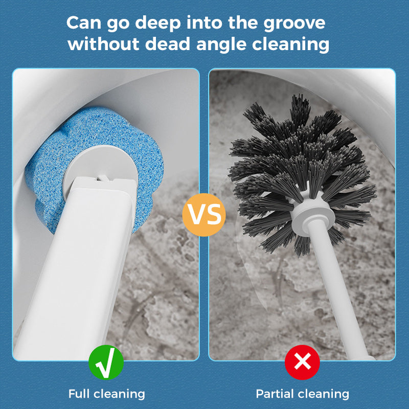 Disposable Toilet Cleaning System with 36 Sponge Heads and Storage Caddy