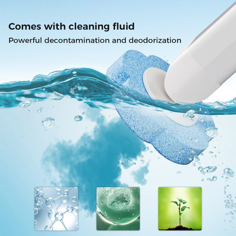 Disposable Toilet Cleaning System with 36 Sponge Heads and Storage Caddy