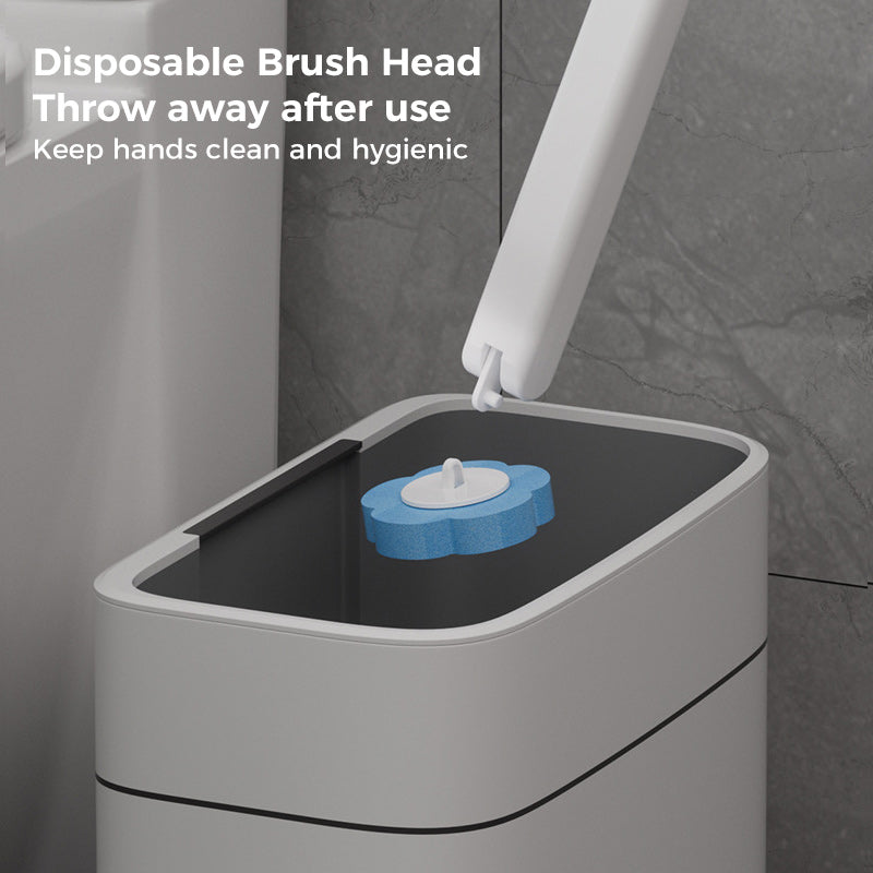 Disposable Toilet Cleaning System with 36 Sponge Heads and Storage Caddy