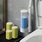 Disposable Toilet Cleaning System with 36 Sponge Heads and Storage Caddy