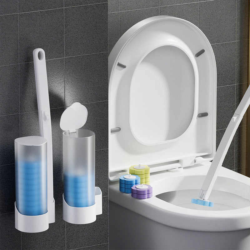 Disposable Toilet Cleaning System with 36 Sponge Heads and Storage Caddy