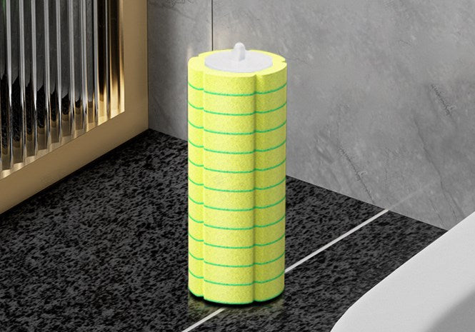 Disposable Toilet Cleaning System with 36 Sponge Heads and Storage Caddy