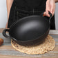 Uncoated Thick Iron Pot with Lid