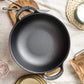 Uncoated Thick Iron Pot with Lid