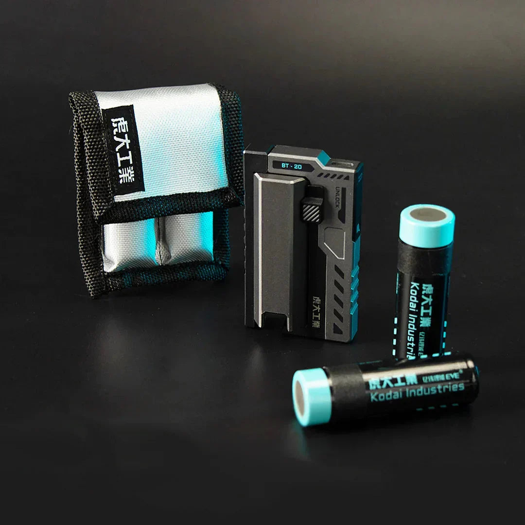 Tactical Interchangeable Power Bank Module with Battery Charger