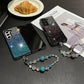 Sparkling Gradient Rhinestone Phone Case with Wrist Strap for Galaxy Z Fold Series
