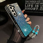 Sparkling Gradient Rhinestone Phone Case with Wrist Strap for Galaxy Z Fold Series