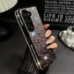 Sparkling Gradient Rhinestone Phone Case with Wrist Strap for Galaxy Z Fold Series